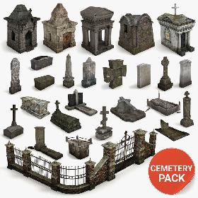 Lowpoly Cemetery Pack